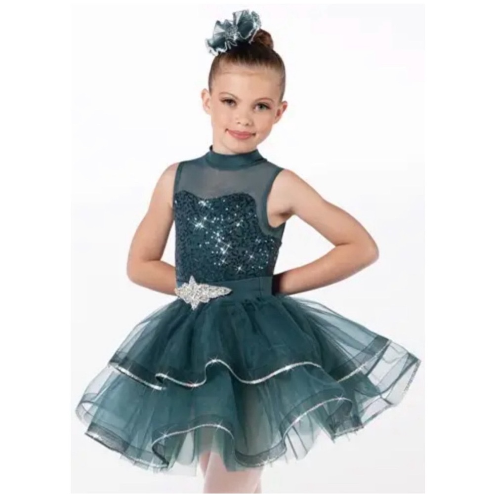 WEISSMAN Girls Costume Teal Blue Green size M